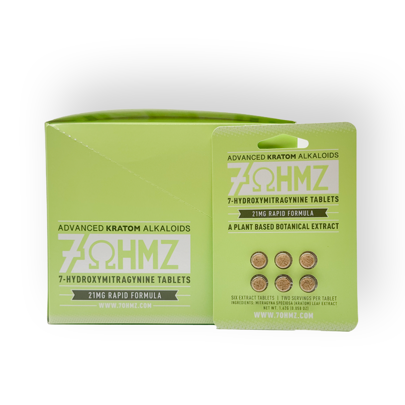 7-Ohmz Green: 6's Rapid Release Tablets - 21MG (20CT)