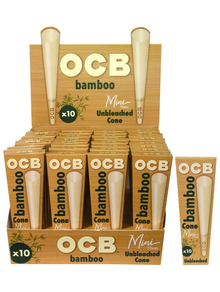 OCB Bamboo Unbleached Cone: Mini (10 Pack)