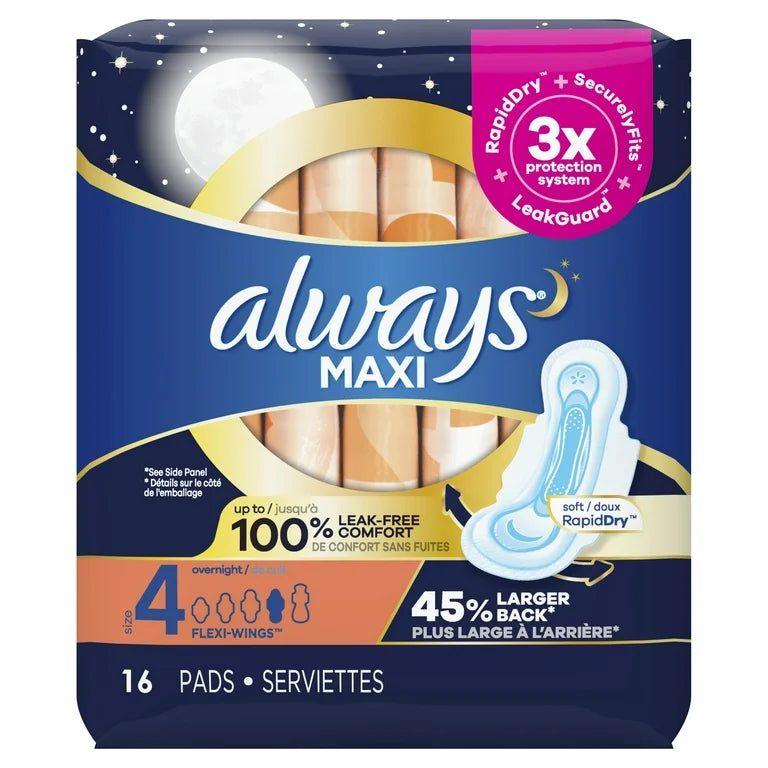 Always Maxi: Overnight (Size 4) - 16's