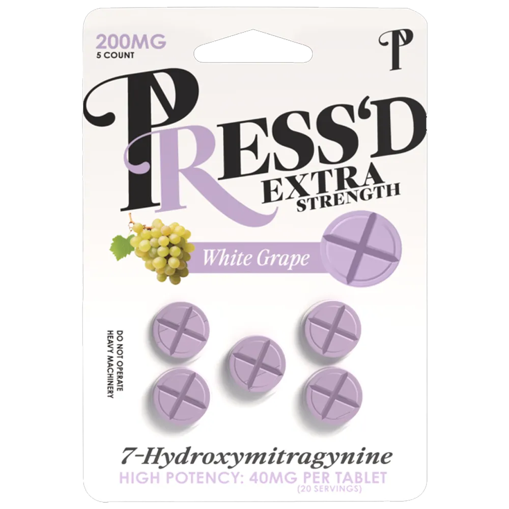 Press'd Extra Strength Capsules 200MG: White Grape (10CT)