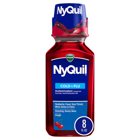Nyquil Cold & Flu Bottle: Cherry 8oz