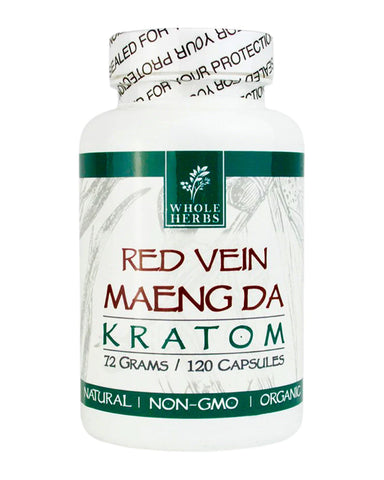 Whole Herbs Bottles: Maeng Da Red Vein - 120 Capsules | 72 GMS