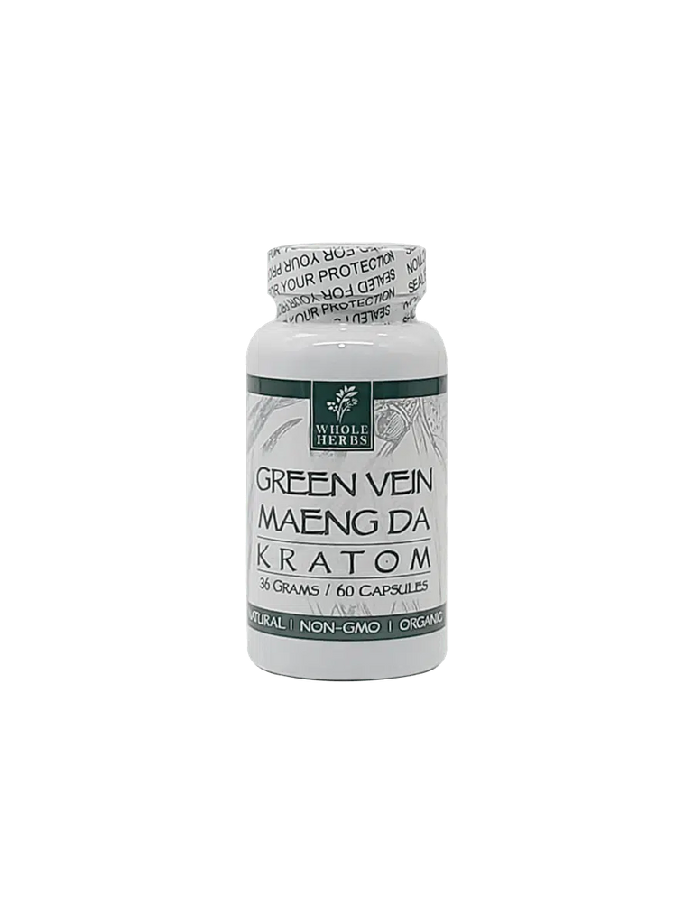 Whole Herbs Bottles: Maeng Da Green Vein - 60 Capsules | 36 GMS