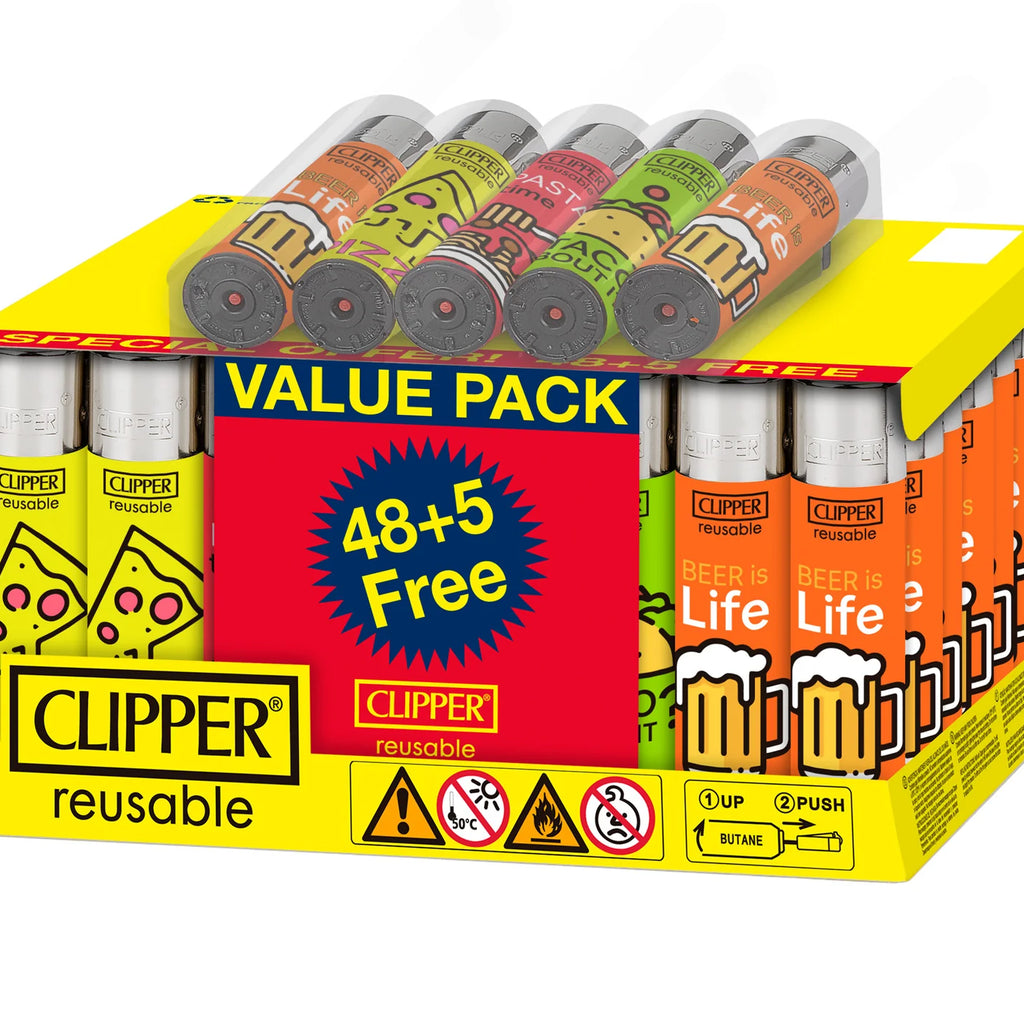 Clipper Lighters: Famous Food (48CT) + 5