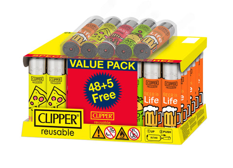 Clipper Lighters: Famous Food (48CT) + 5