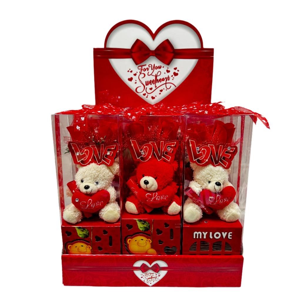 Teddy Bear with Note Gift Box Display - 16391