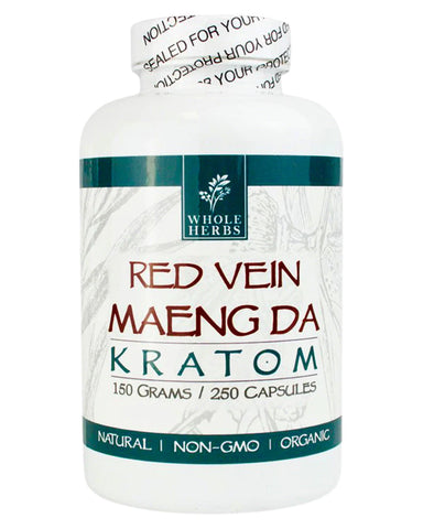 Whole Herbs Bottles: Maeng Da Red Vein - 250 Capsules | 150 GMS