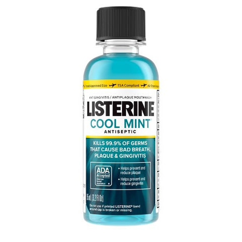 Listerine Travel Pack Bottle: Cool Mint 3.2oz