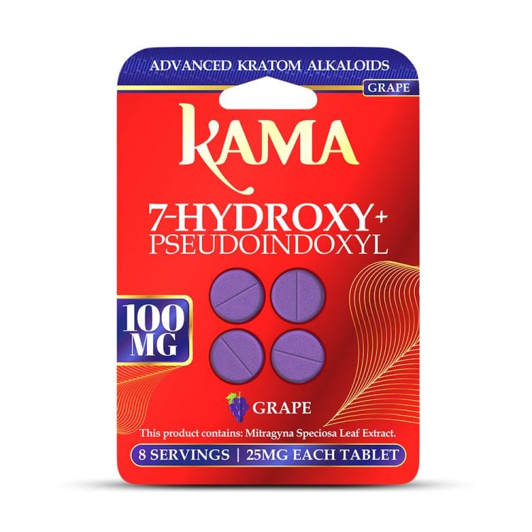 Kama Red 100MG: 7-Hydroxymitragynine 4's - Grape (10CT)