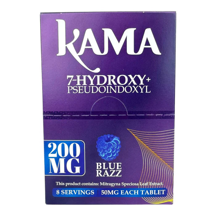 Kama Purple 200MG: 7-Hydroxymitragynine 4's - Blue Razz (10CT)