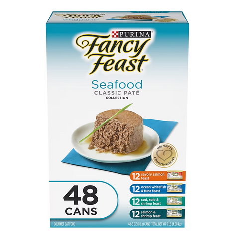 Purina Fancy Feast Cat Food: Seafood (48CT)
