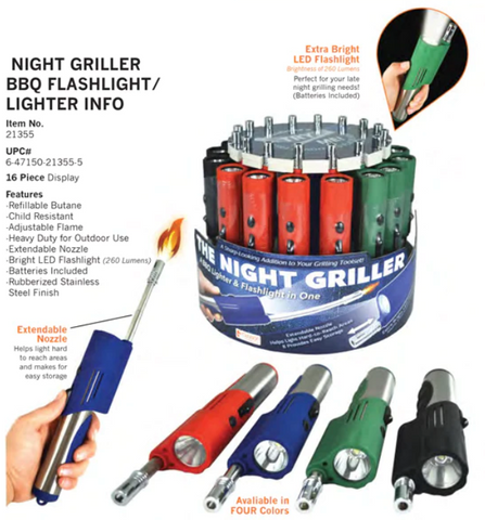 BBQ Lighter Display: Night Griller (16CT)