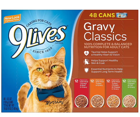 9 Lives: Gravy Classics Cat Food (48CT)