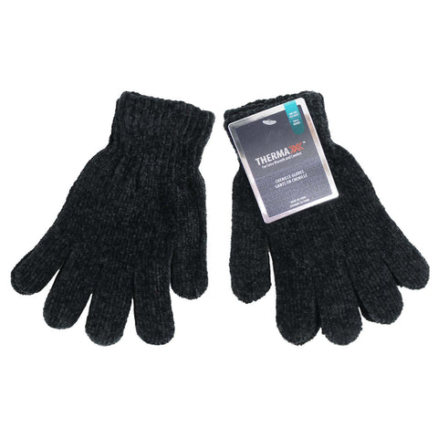 Thermaxxx: Chenille Black Touch Gloves (12CT) #11223