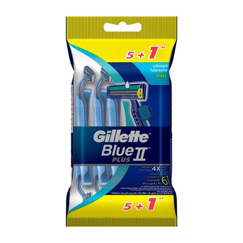 Gillette Razors: Blue II Plus 5's + 1