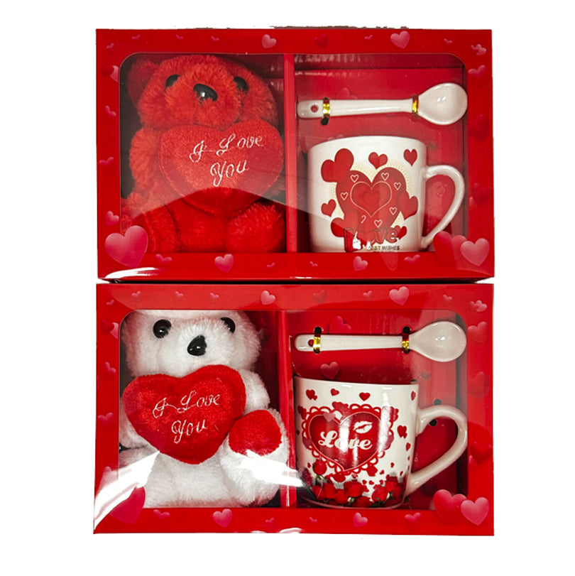 Teddy with Mug & Spoon Set