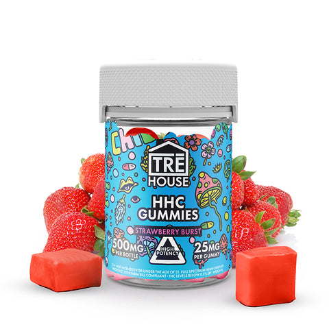 TRE House HHC Gummies 500MG: Strawberry Burst