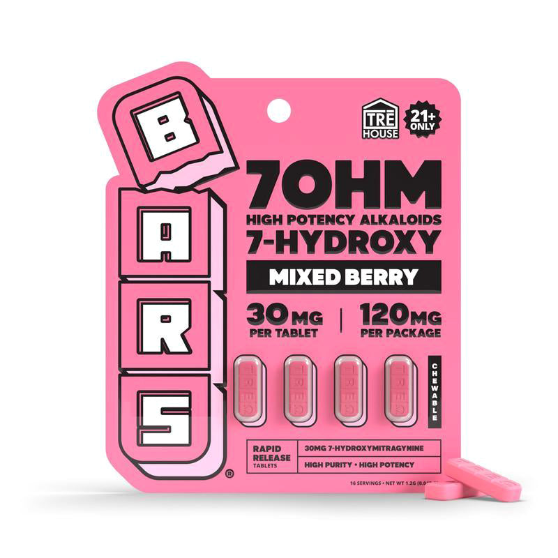 Tre House 7-Hydroxy Bars 120MG: Mixed Berry (10CT)