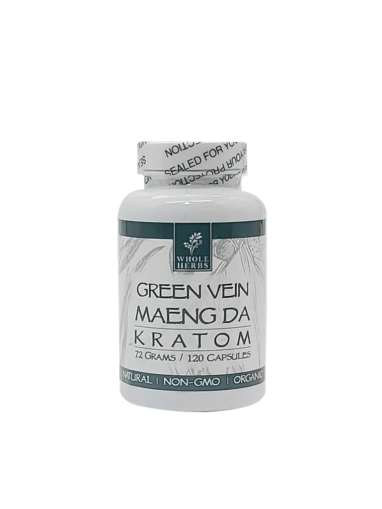 Whole Herbs Bottles: Maeng Da Green Vein - 120 Capsules | 72 GMS