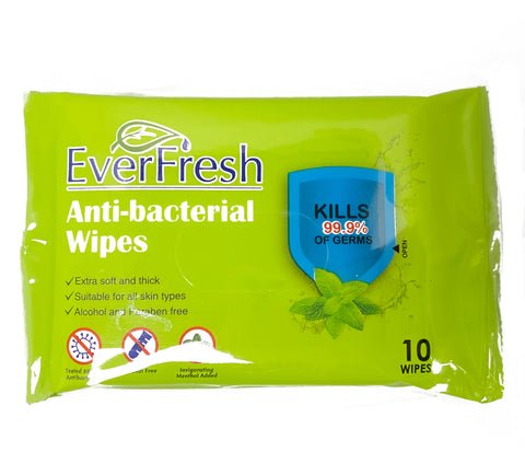 EverFresh Anti-Bacterial Wipes 10'S