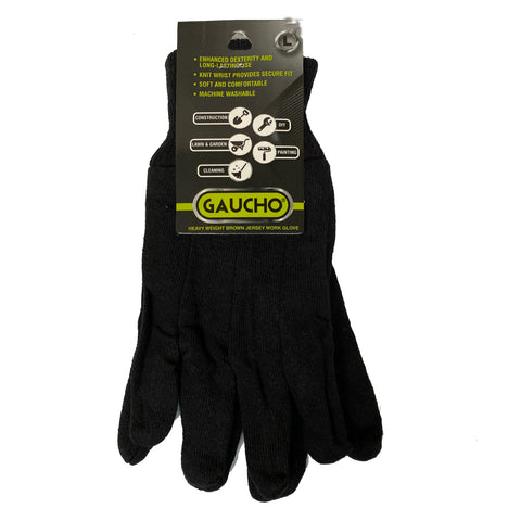 Gaucho Brown Jersey Gloves (12CT)