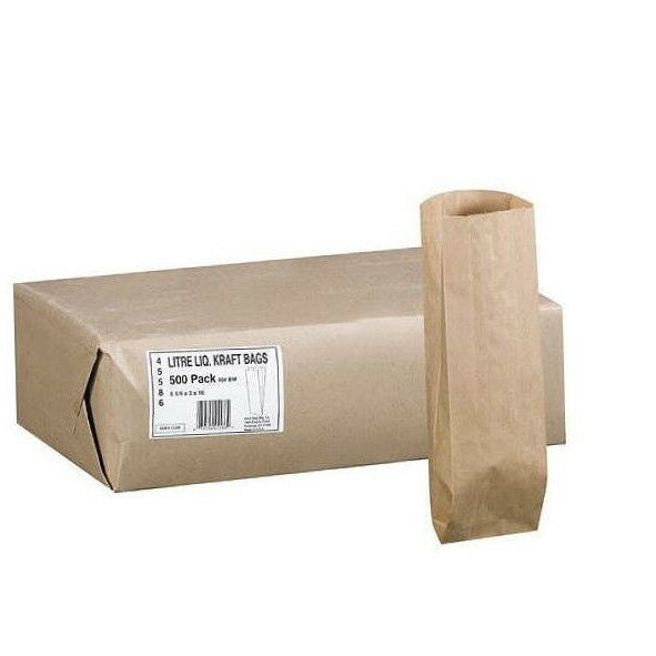 Paper Bag Litre Liquor | 500CT Bundle