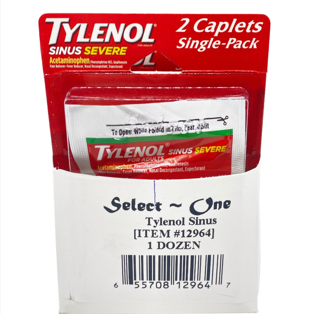 Blister Pack: Tylenol Sinus Severe 2's (12CT)