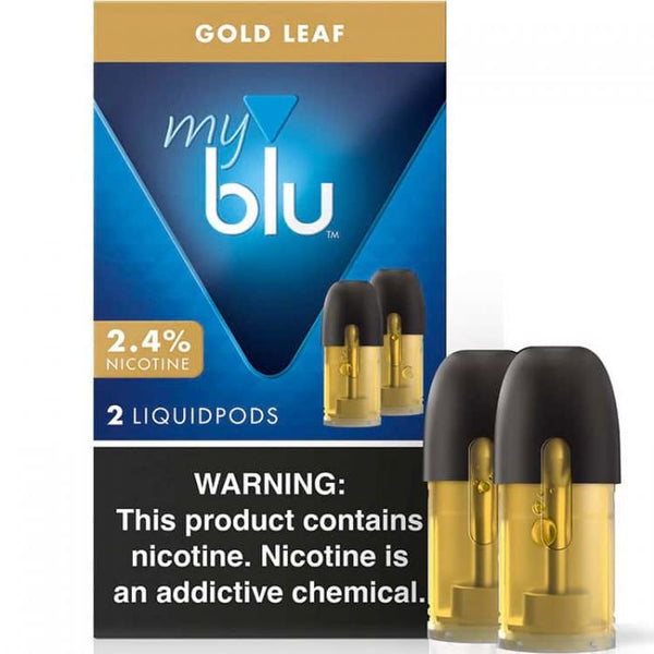My Blu Liquid-pods Gold Leaf 2.4% ABC Products Inc. My Blu Liquid-pods Gold Leaf 2.4% ABC Products Inc.