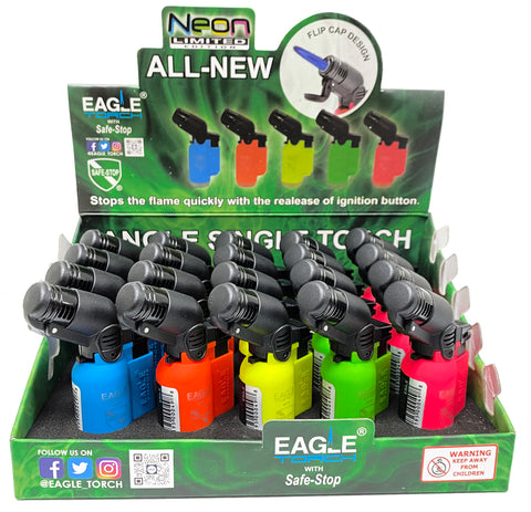 Eagle Torch Lighters: Mini Angle Neon - PT116BN (20CT)