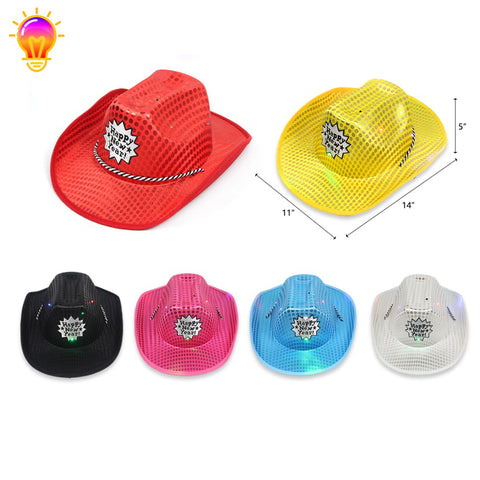 Lighted Hat: Cowboy Fedora (12CT) - 02647