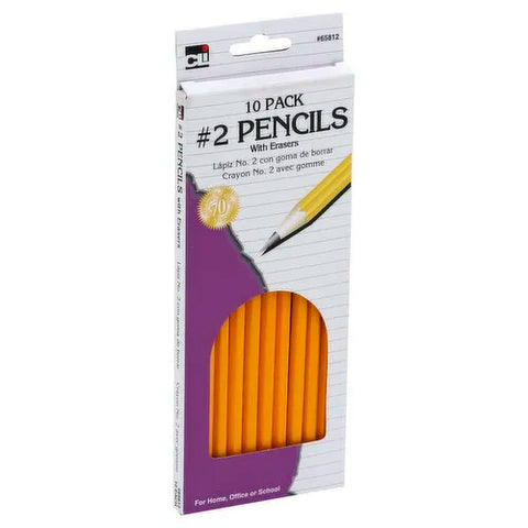 #2 Pencil W/Eraser 10Pack