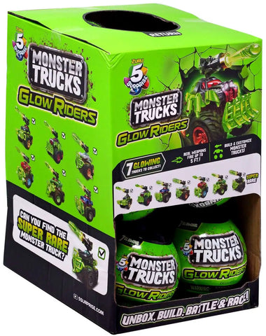 Zuru: 5 Surprise Monster Truck Glow Rider Display (12CT)