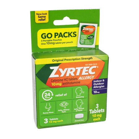 Zyrtec Allergy Tablet 3's