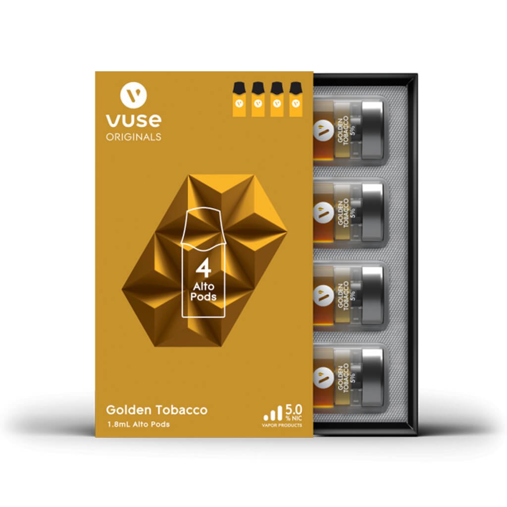 Vuse Pods: Golden Tobacco 4Pack (5CT) ABC Products Inc. Vuse Pods: Golden Tobacco 4Pack (5CT) ABC Products Inc.