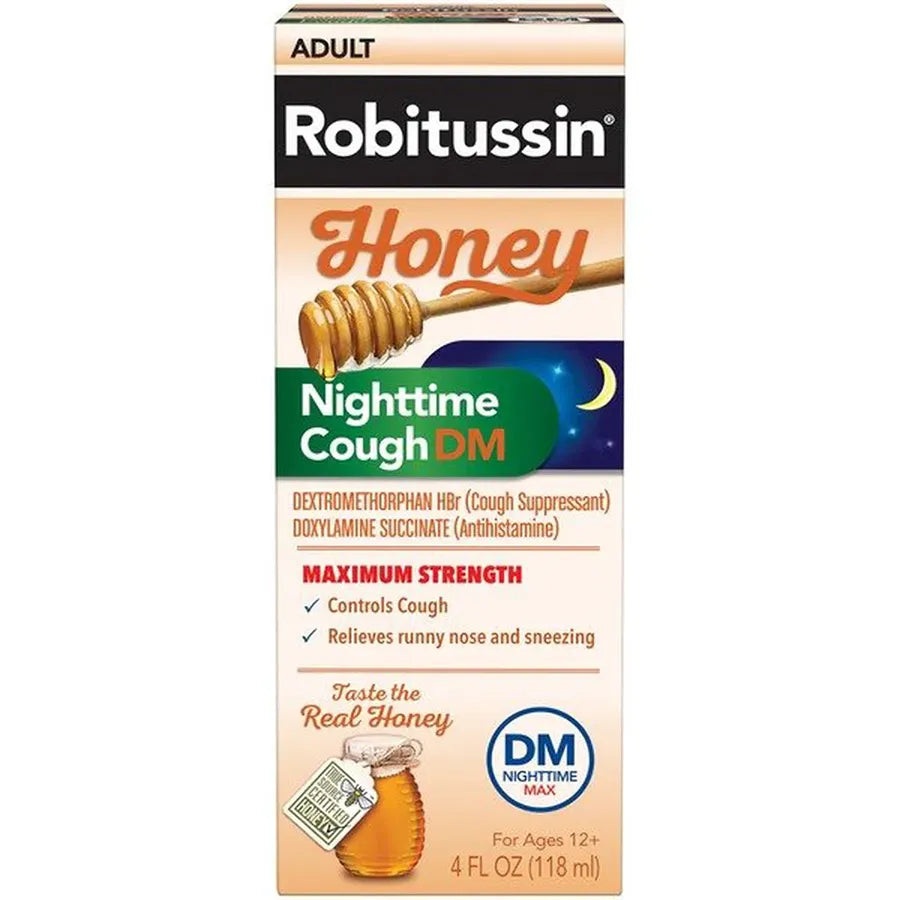 Robitussin Night Time Max DM 4oz - Honey