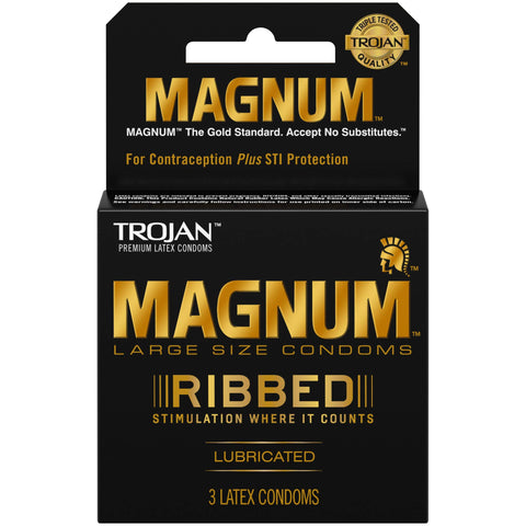 Trojan Magnum - Ribbed 3's (6CT)