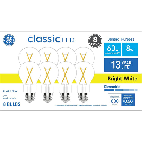 GE Bulb 80W - 8 Packs