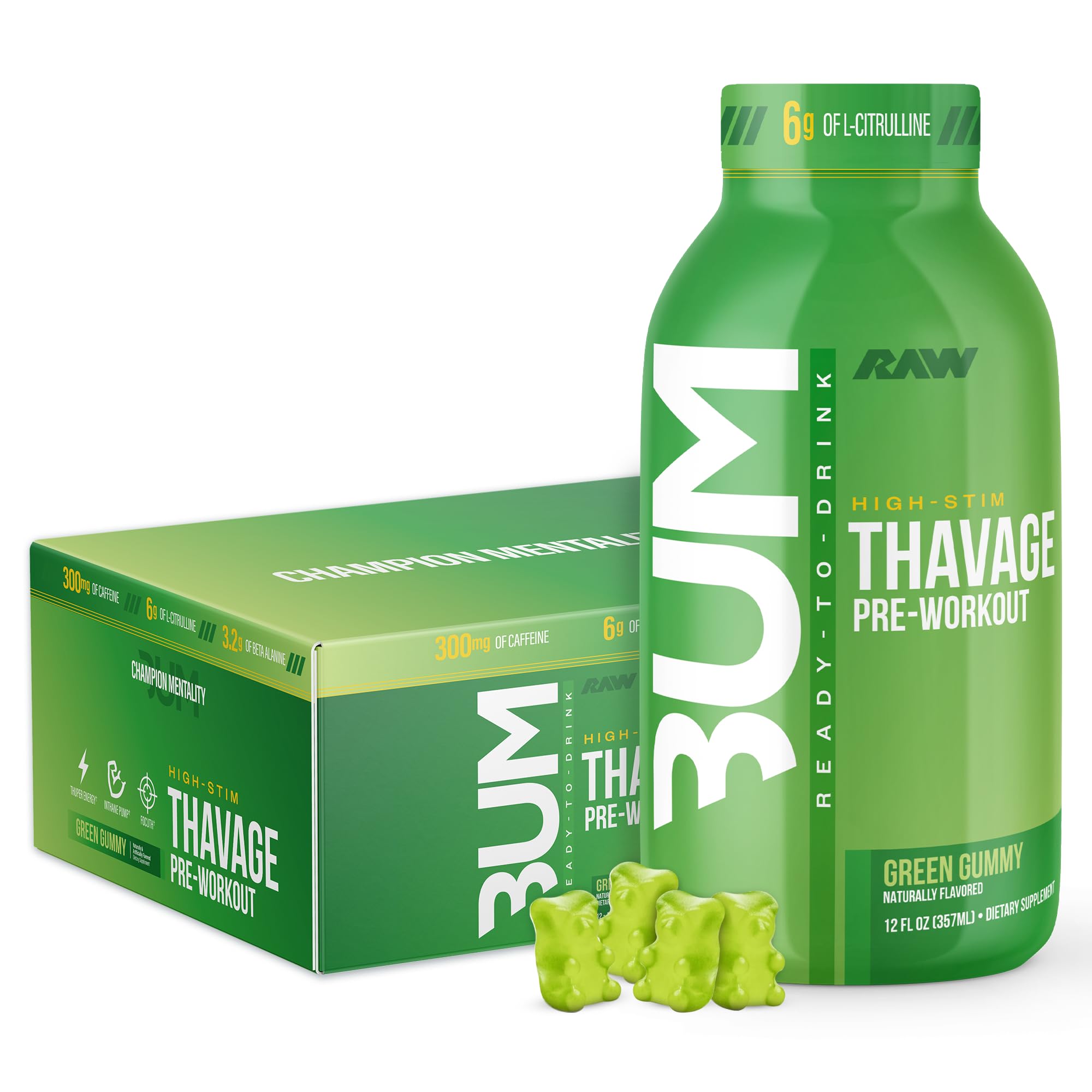 Raw CBUM Thavage Pre-Workout RTD (12CT)