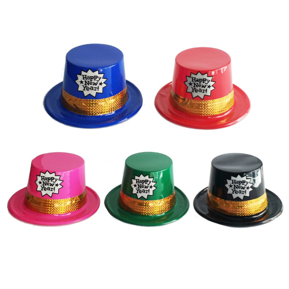 Hat: Happy New Year Plastic (12CT) - 78090