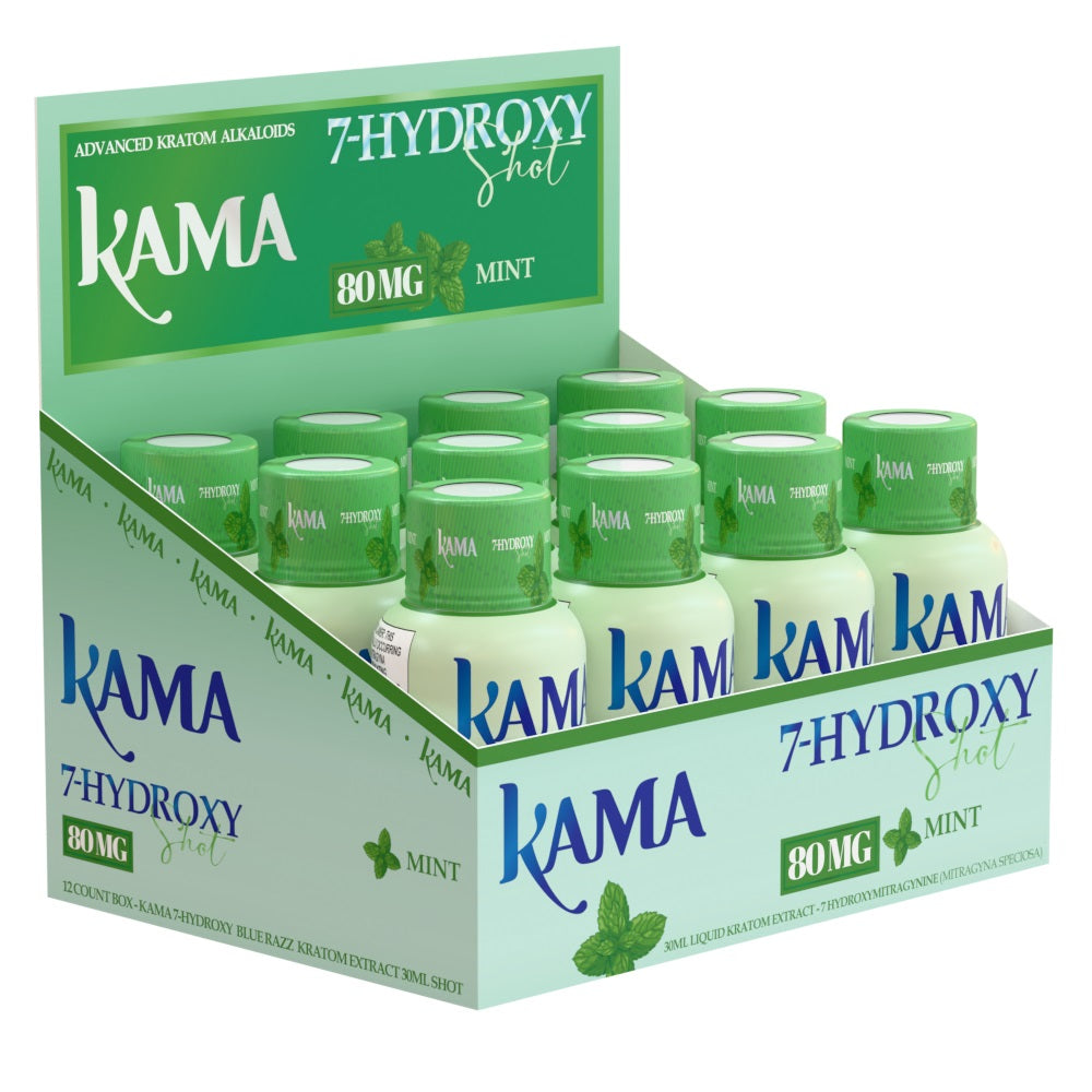 Kama Extract Shot 80MG: 7-Hydroxymitragynine - Mint (12CT)
