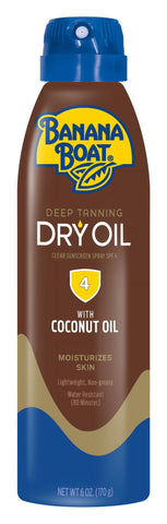 Banana Boat: Dry Oil SPF4 With Coconut Oil 6oz