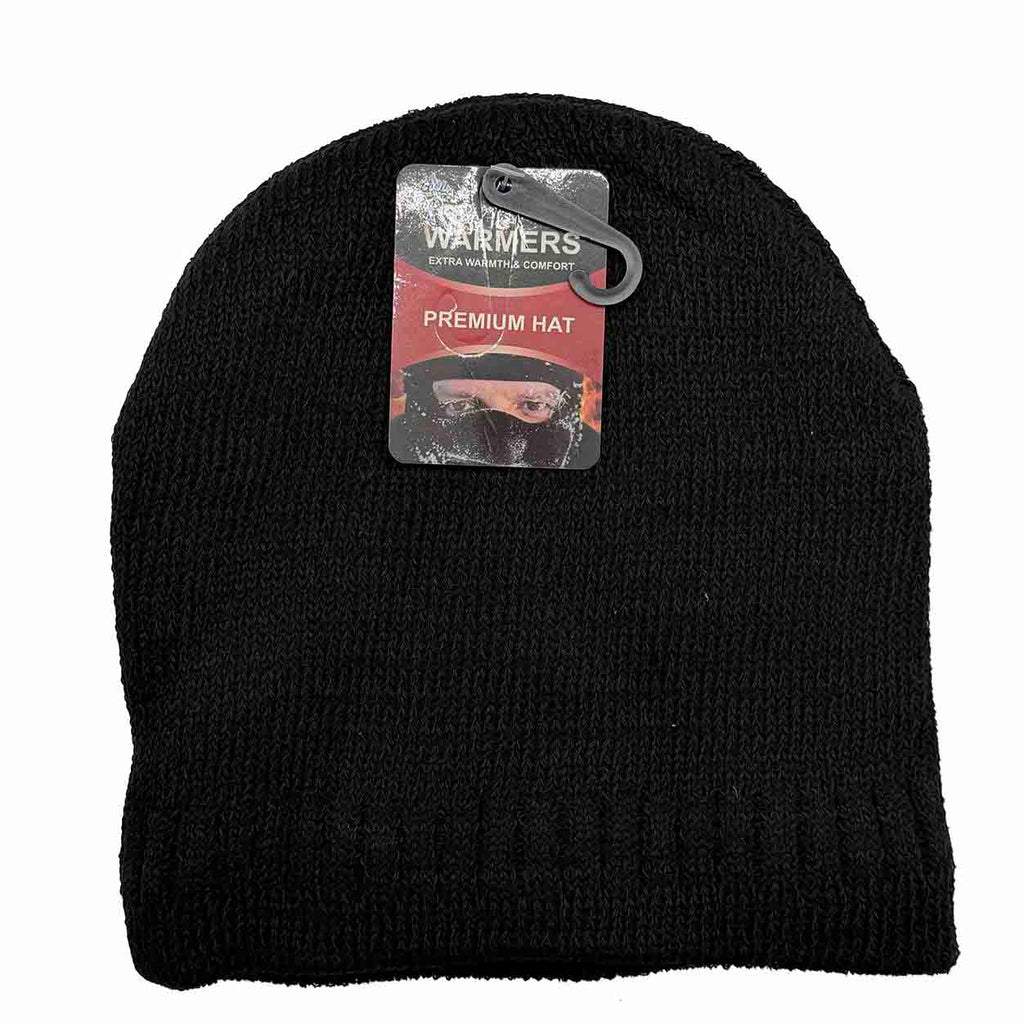 Warmers: Solid Black Fur Hat #35