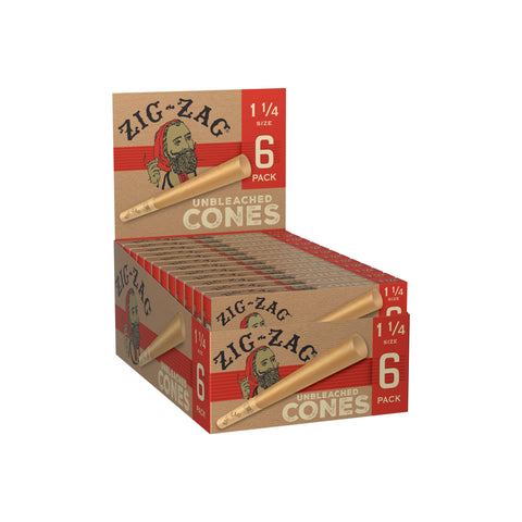Zig-Zag Cone - Unbleached 1-1/4 (6 Pack)
