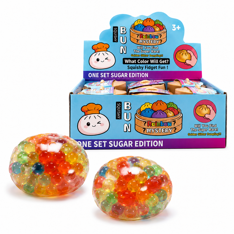 Dumpling Toy Display: Colorful Bead Style (12CT)