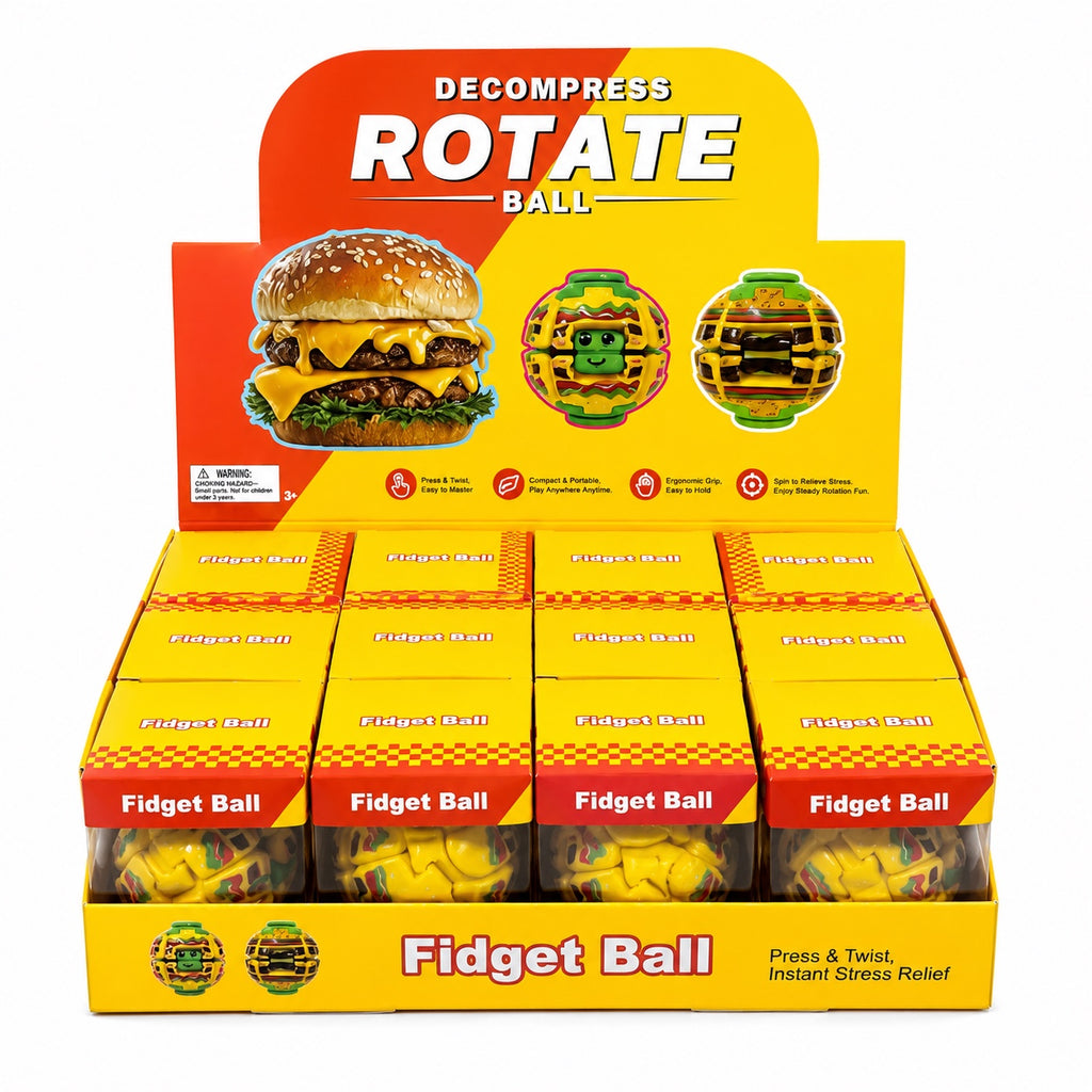 Stress Spinning Toy: Burger Series (12CT)
