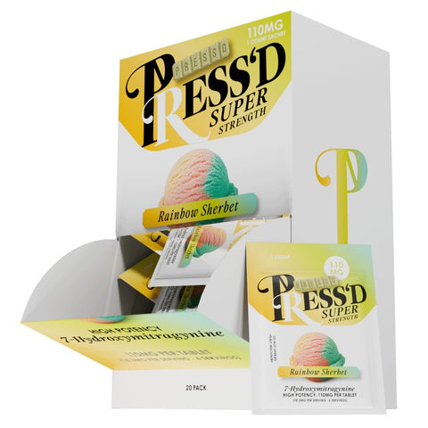 Press'd Super Strength Tablet 110MG: Rainbow Sherbet (20CT)