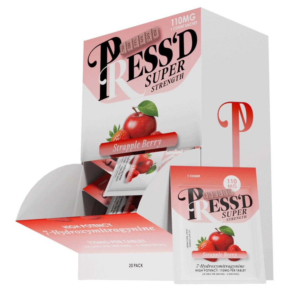 Press'd Super Strength Tablet 110MG: Strapple Berry (20CT)
