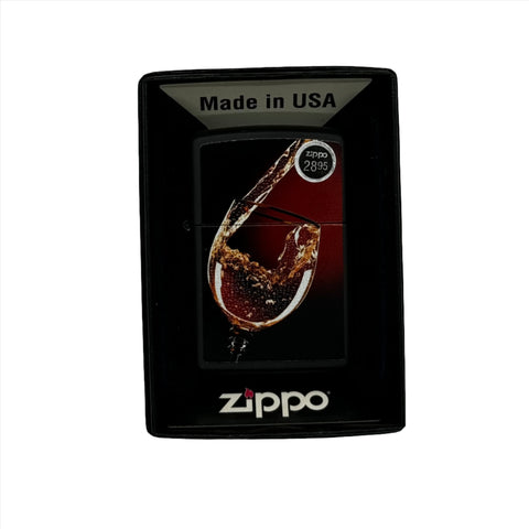 Zippo Lighter: Glass of Wine