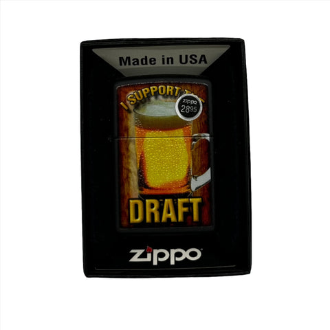 Zippo Lighter: I support Draft