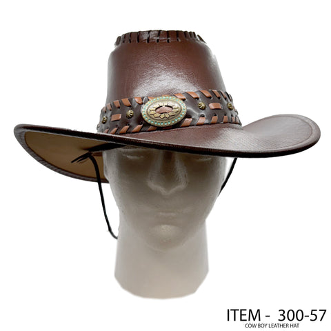 Cowboy Hat: Premium Leather Design - 300-57 (6CT)